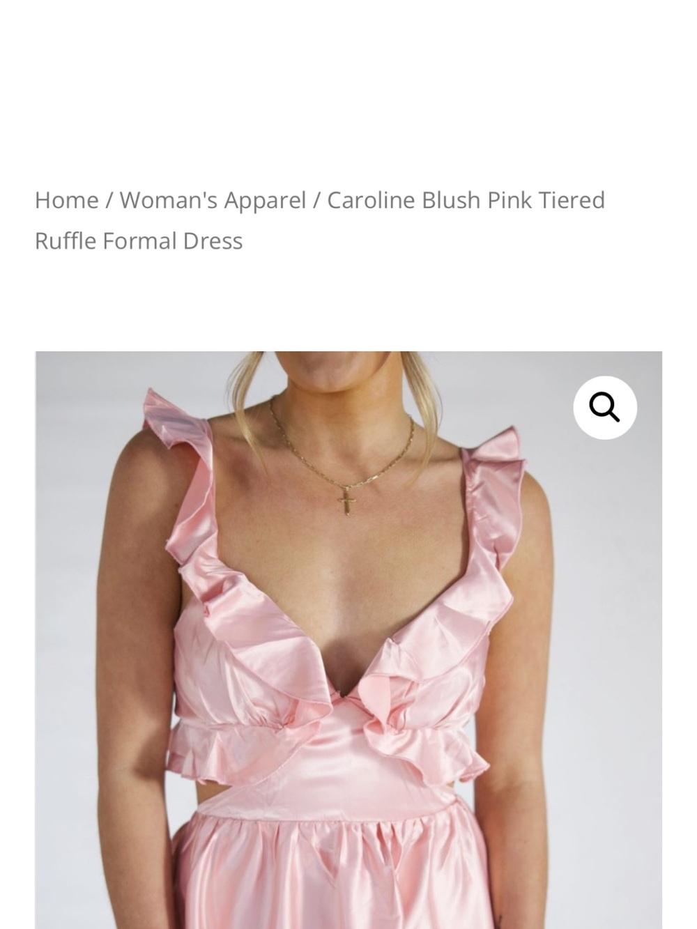 Pink Ruffled Tiered Maxi Dress - Picture 6 of 8